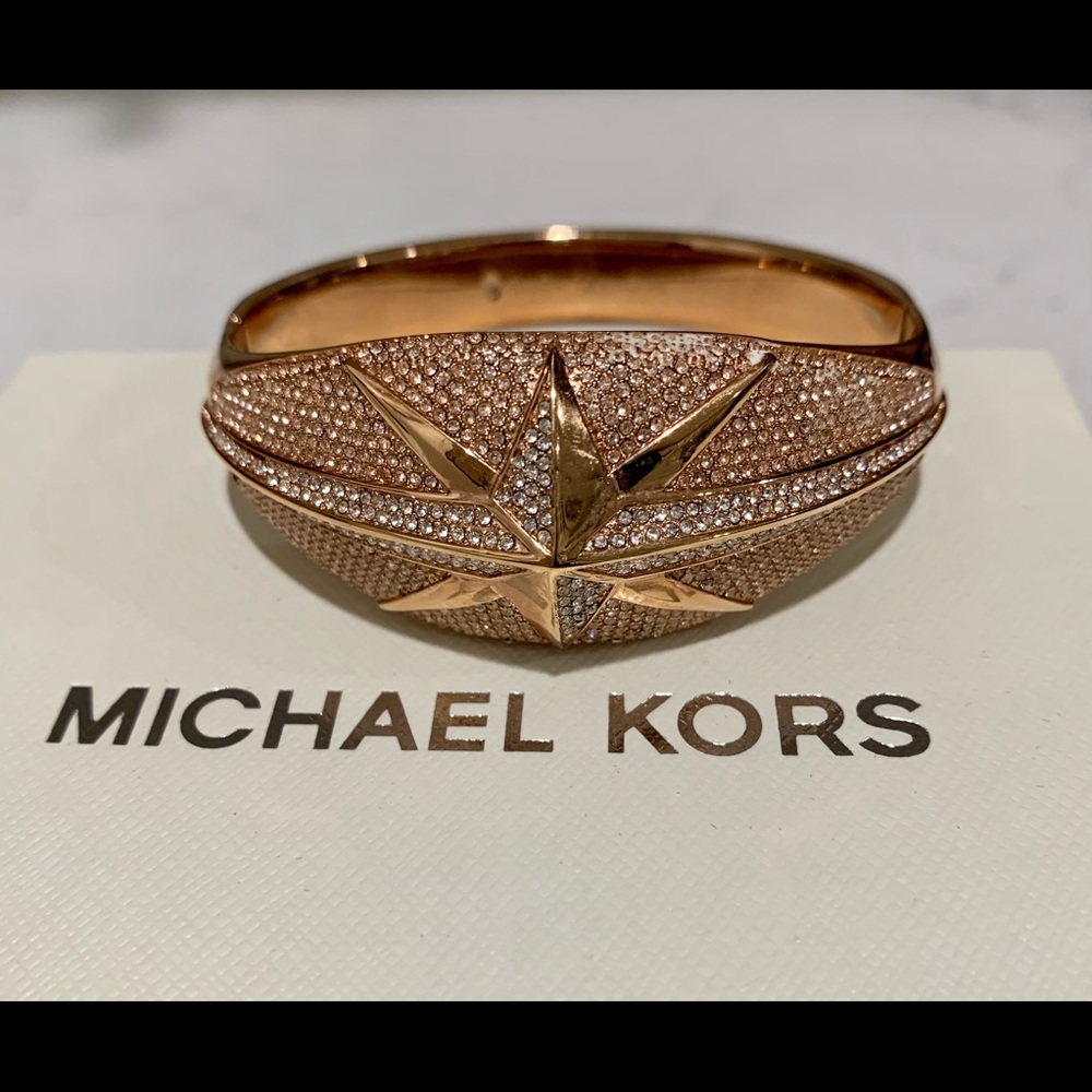 MK Rose Gold big  Bangle Bling Bracelet